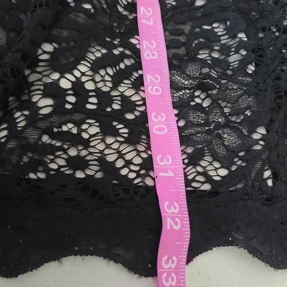 Love fast live hard lace black dress key hole sleeveless sz L - Picture 7 of 8